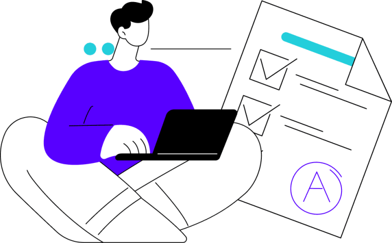 شاب يتعلم في منحة دبلومة تعلم البرمجة والـ Frontend من الصفر