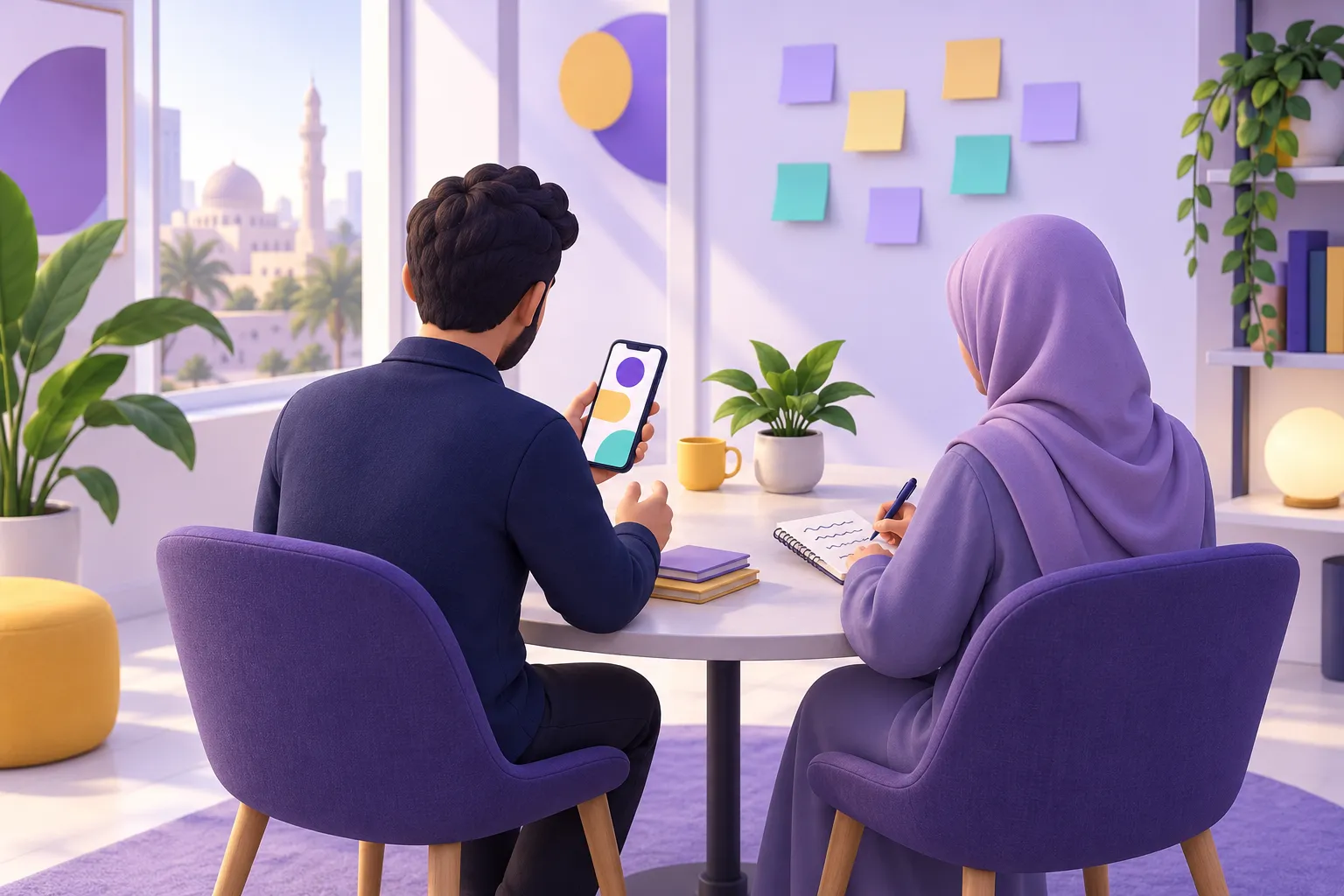 جلسة مقابلة مع مستخدم لفهم احتياجاته قبل تصميم المنتج