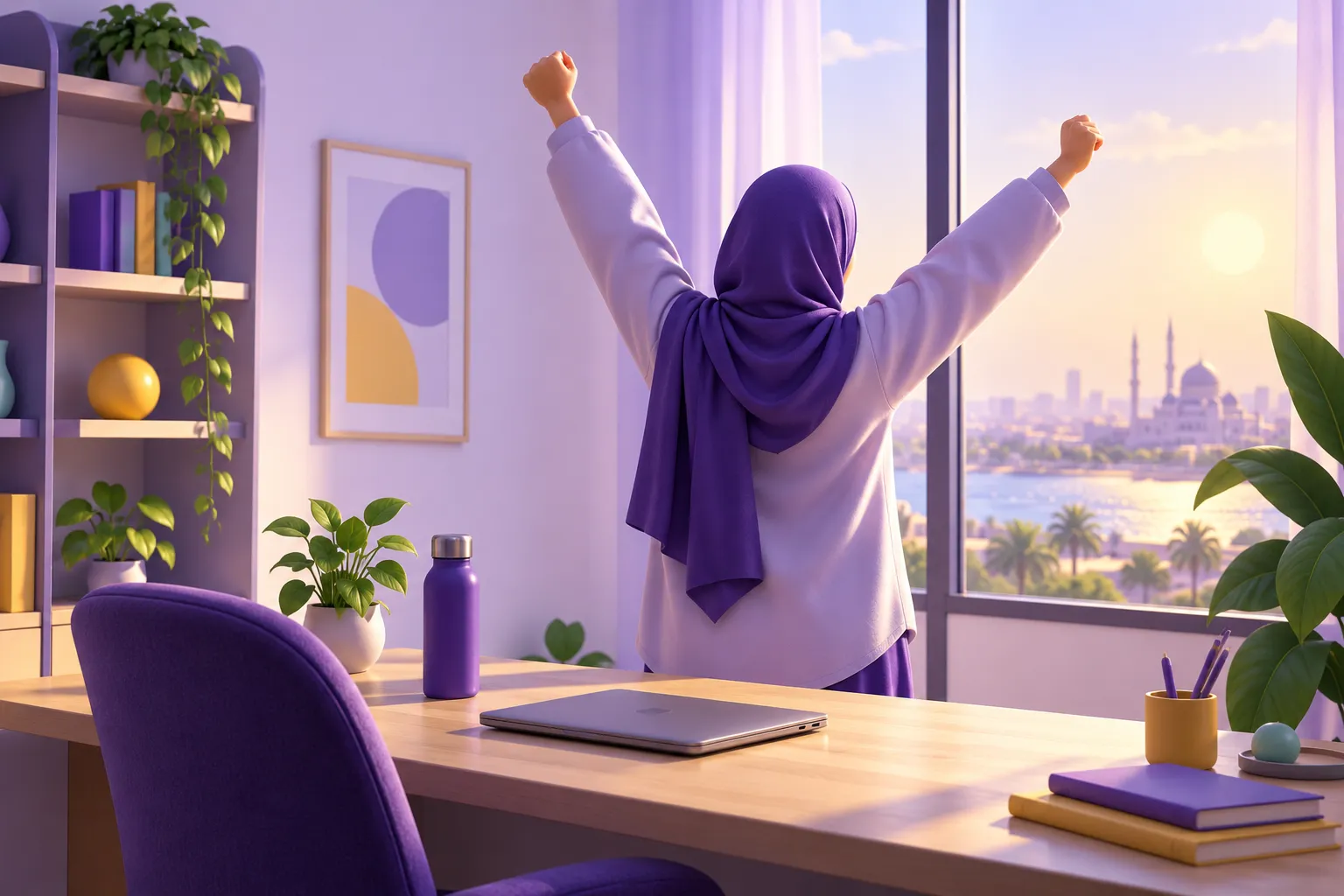 مبرمج يأخذ استراحة ويتمدد بجوار النافذة بعيدًا عن الشاشة