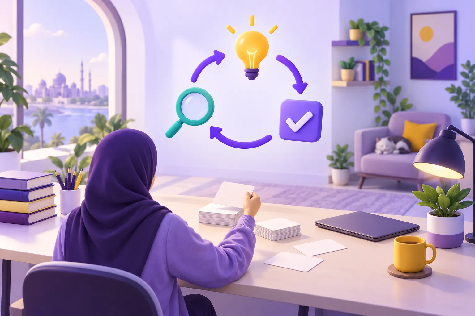 بطاقات مراجعة وحلقة تغذية راجعة لاختبار الإتقان