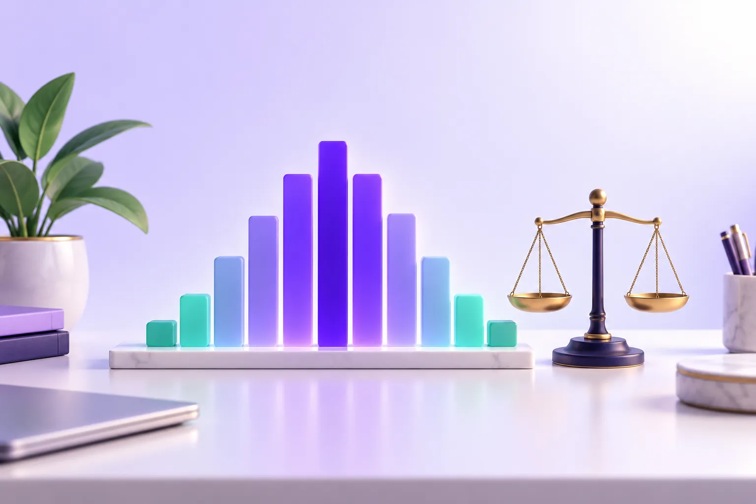 منحنى توزيع يوضح فكرة متوسط الرواتب ووسيطها