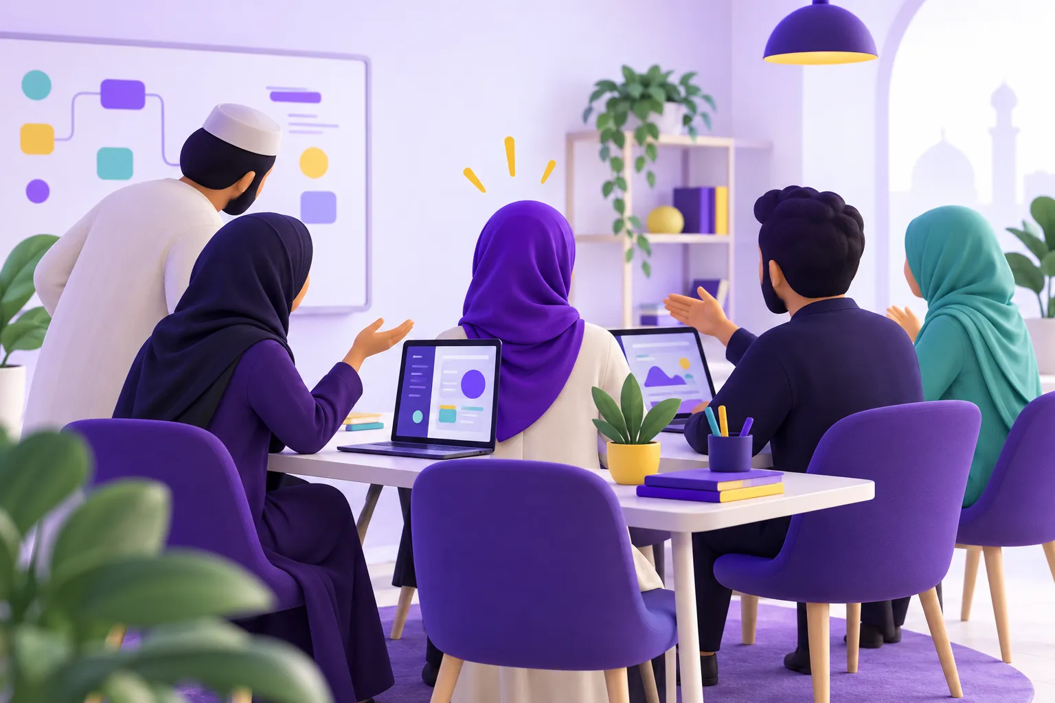 مبرمج مبتدئ يطبق مهاراته مع فريق عمل حقيقي