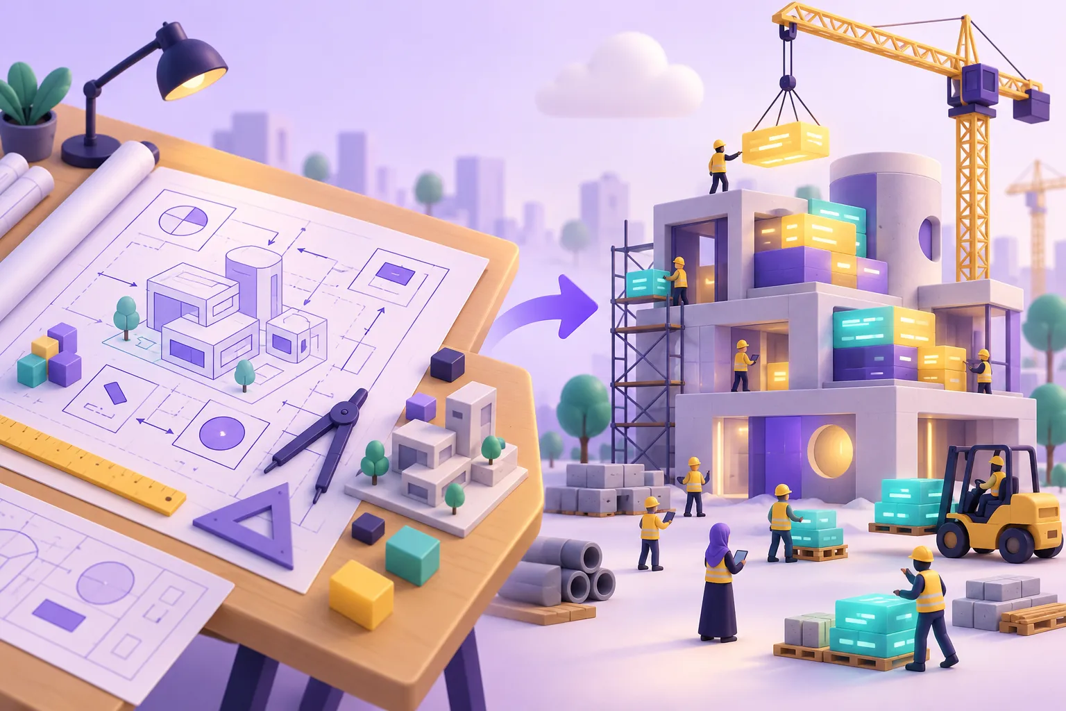 الفرق بين تصميم اللعبة كمخطط وبرمجتها كعملية بناء