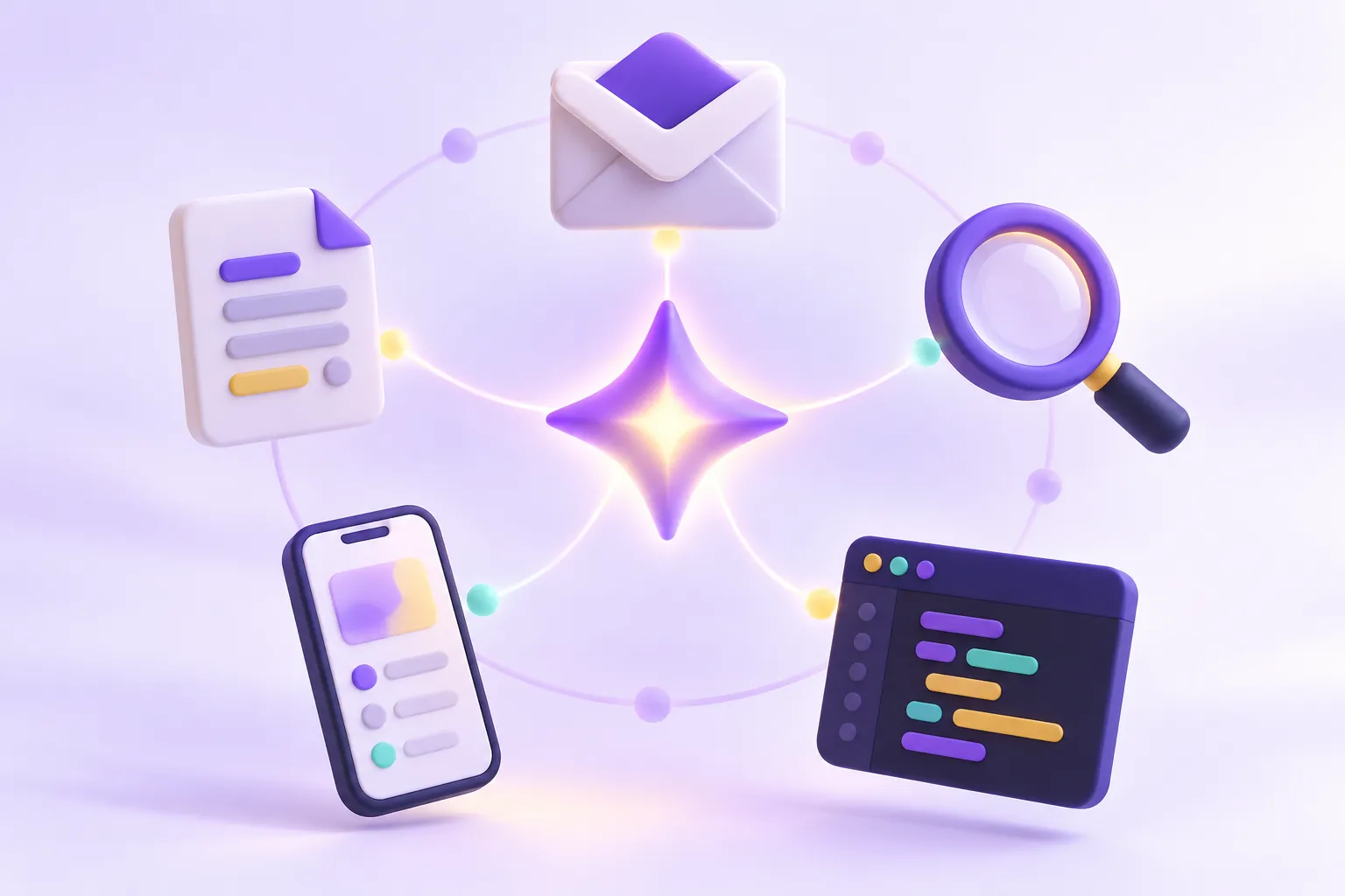 استخدامات Gemini في البحث والكتابة والبريد والبرمجة