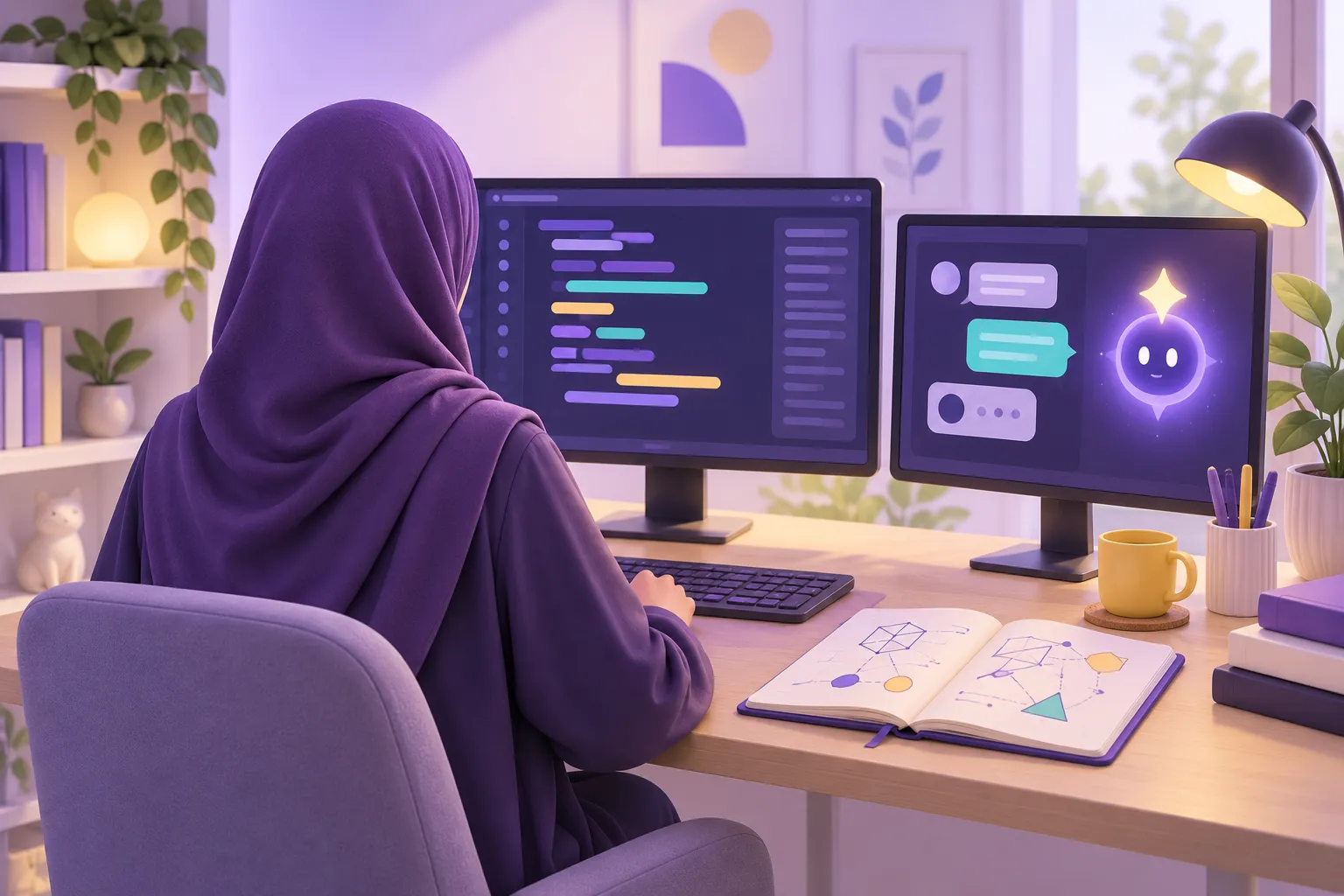 متعلم برمجة يستعين بمساعد ذكاء اصطناعي لمراجعة الكود