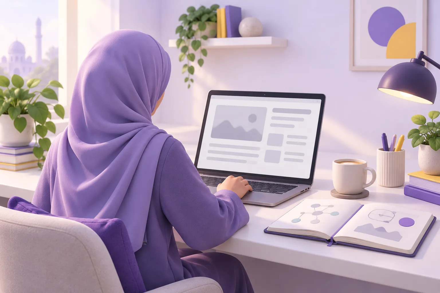 مطور يكتب مقالًا تقنيًا لمدونته