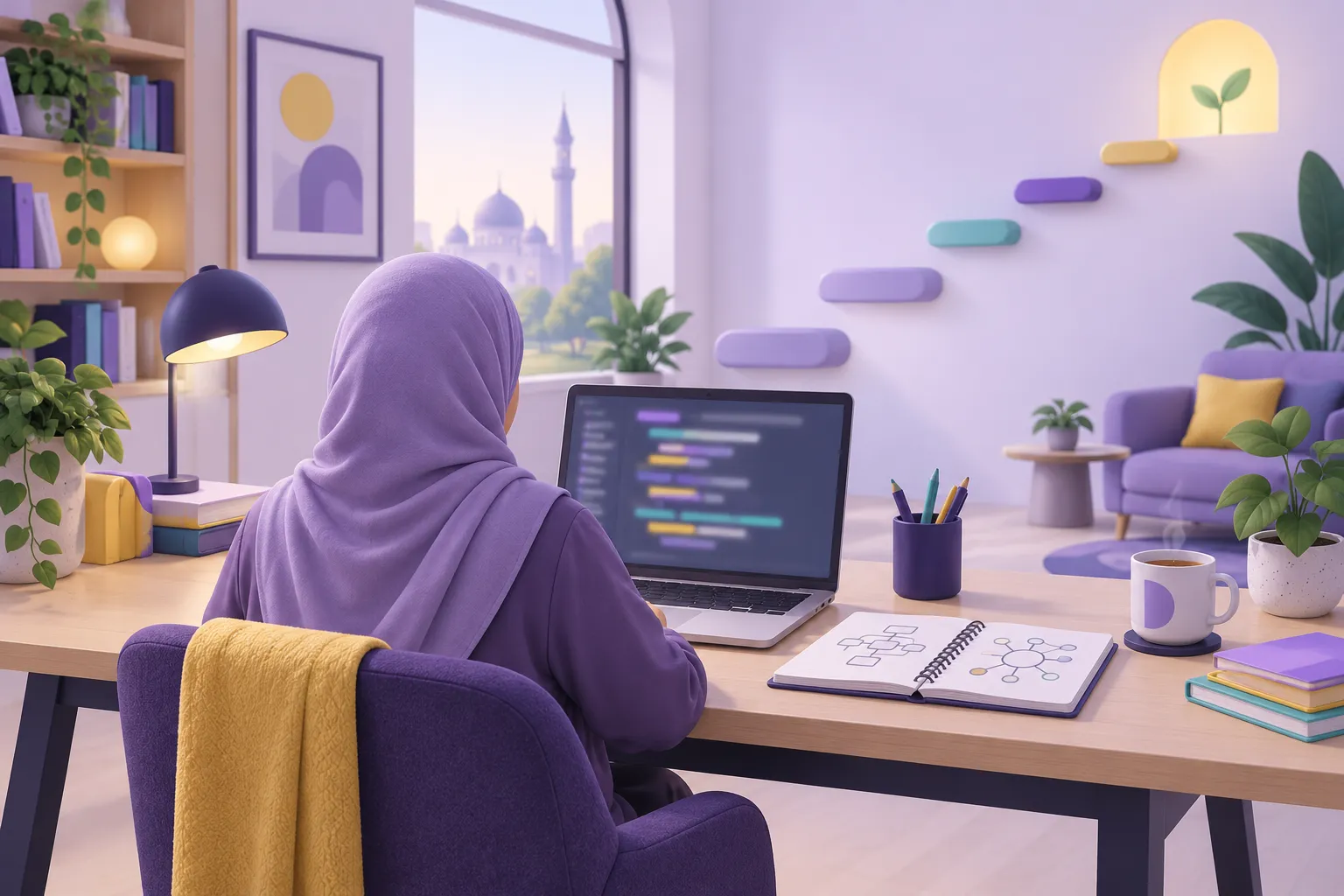 موظف في مؤسسة غير ربحية يبدأ تعلّم المهارات التقنية عبر الإنترنت
