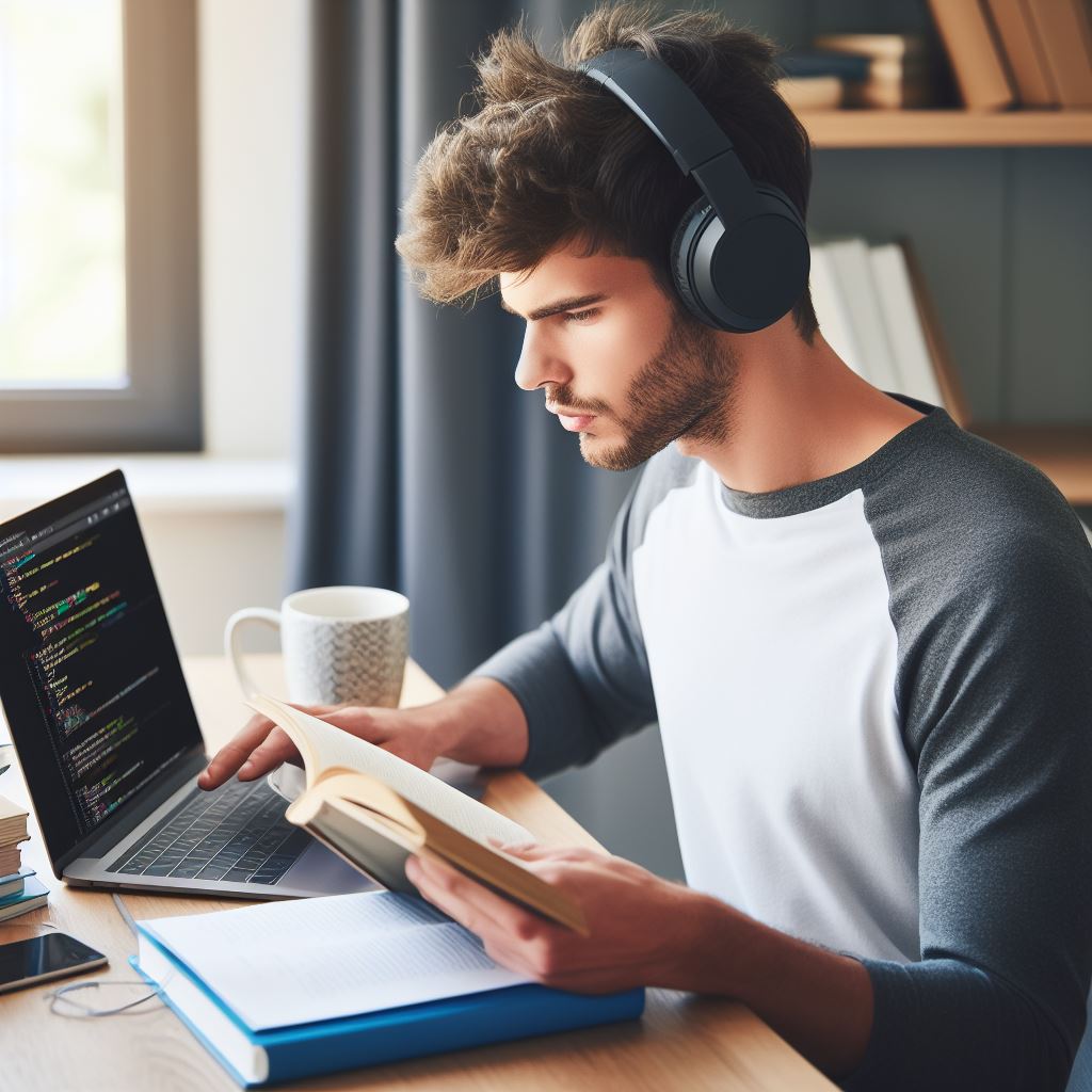 explanatory image about a programmer learning programming