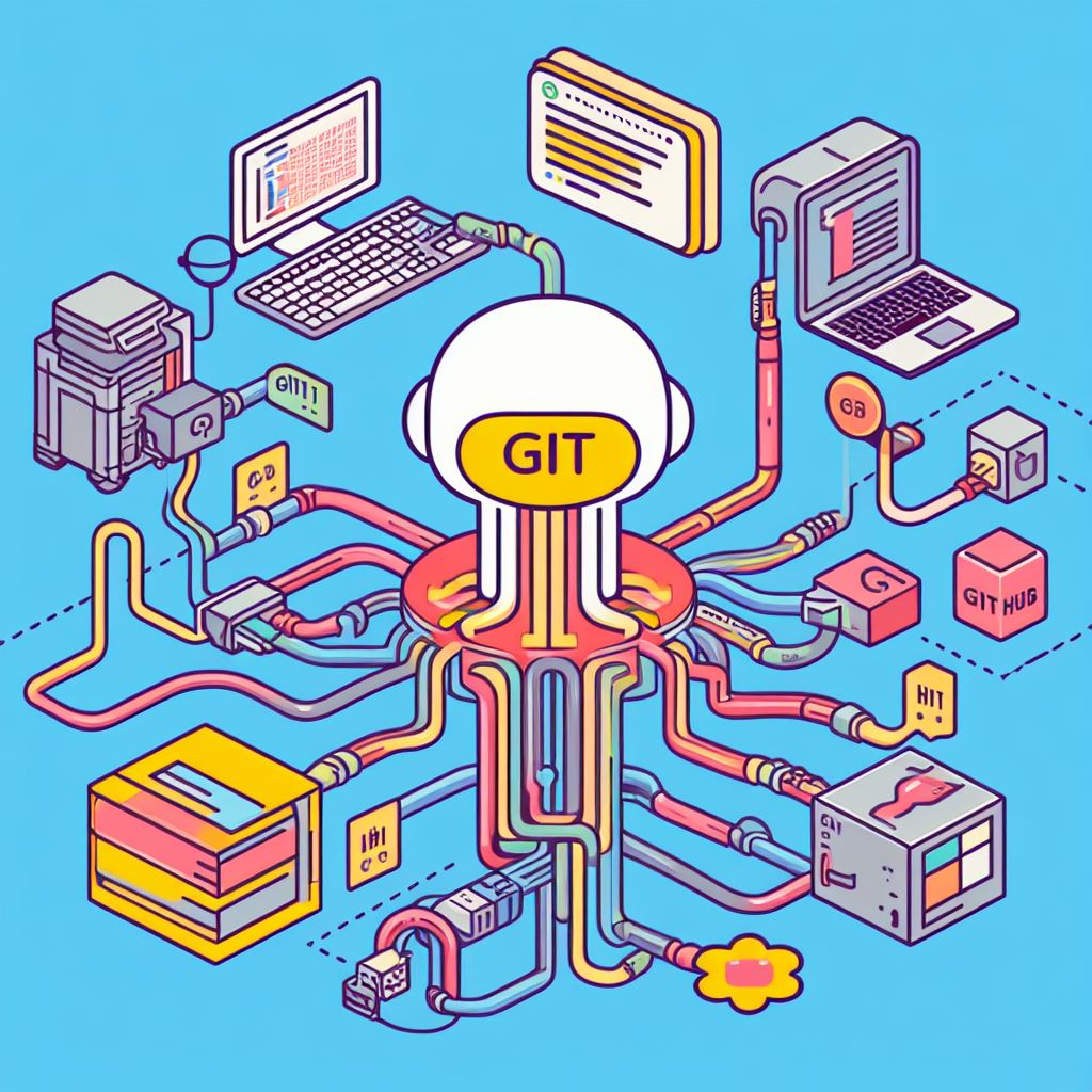 explanatory image about Git & GitHub