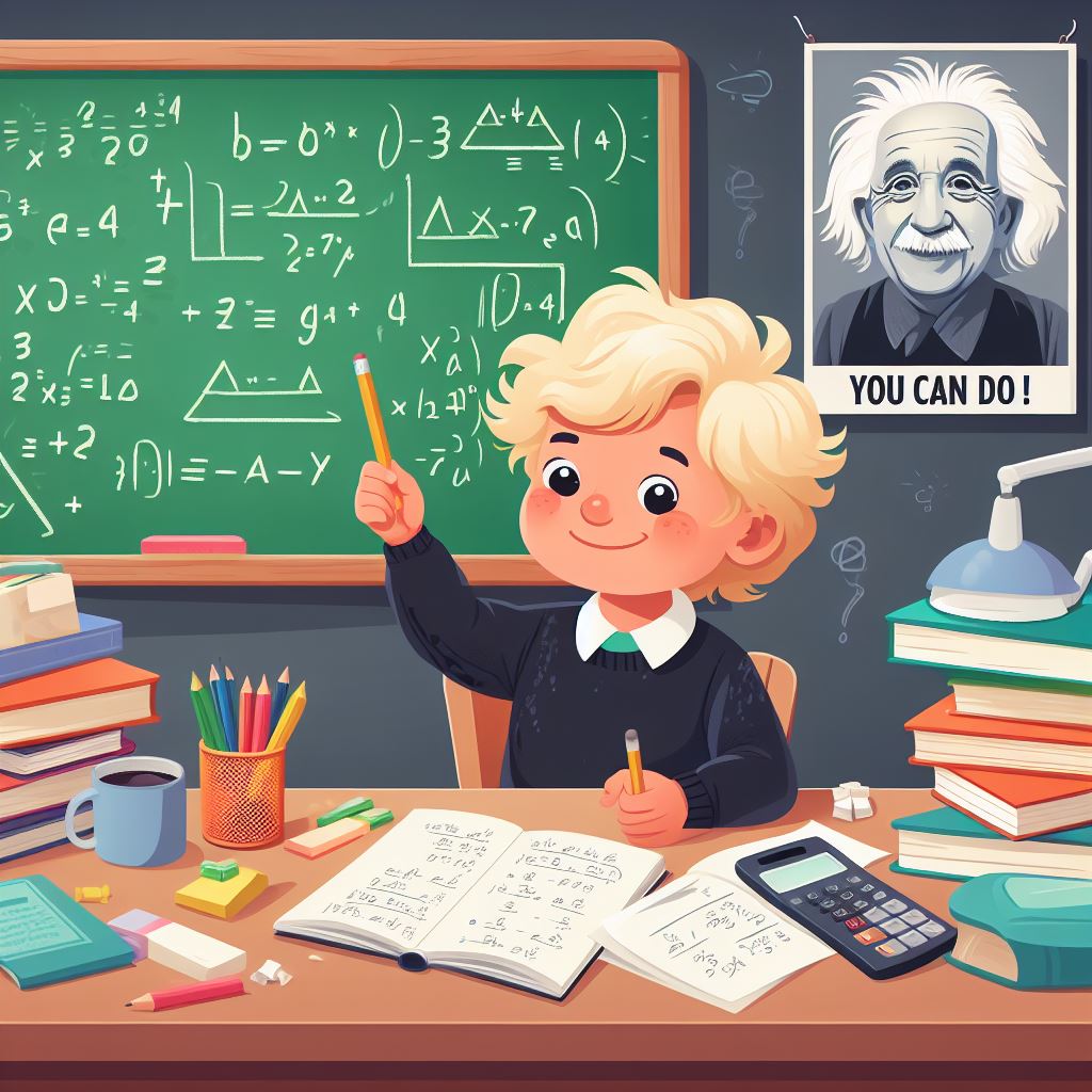 explanatory image about a child answering a question and solving a problem