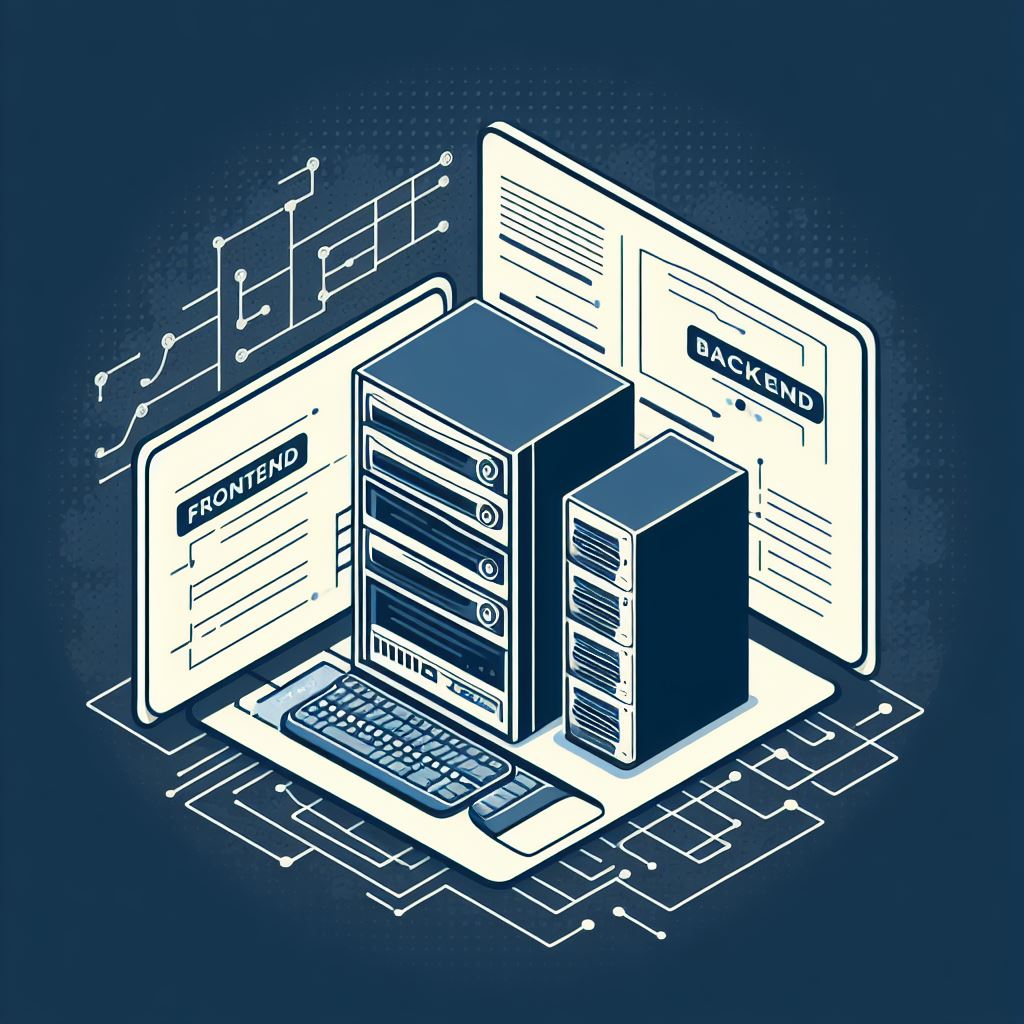 explanatory image about backend & frontend development