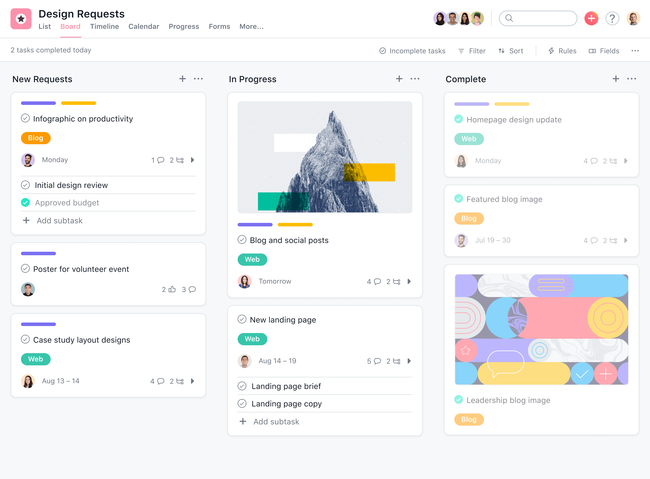أهم 10 أدوات يحتاجها المبرمج - صورة لأداة Asana management 