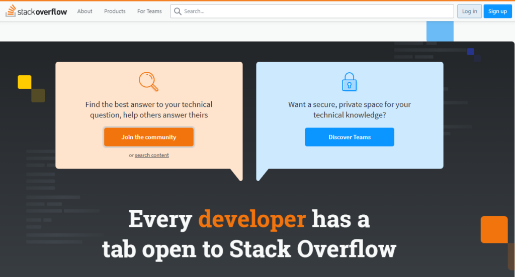 منتديات تعلم البرمجة- صورة لموقع stack over flow