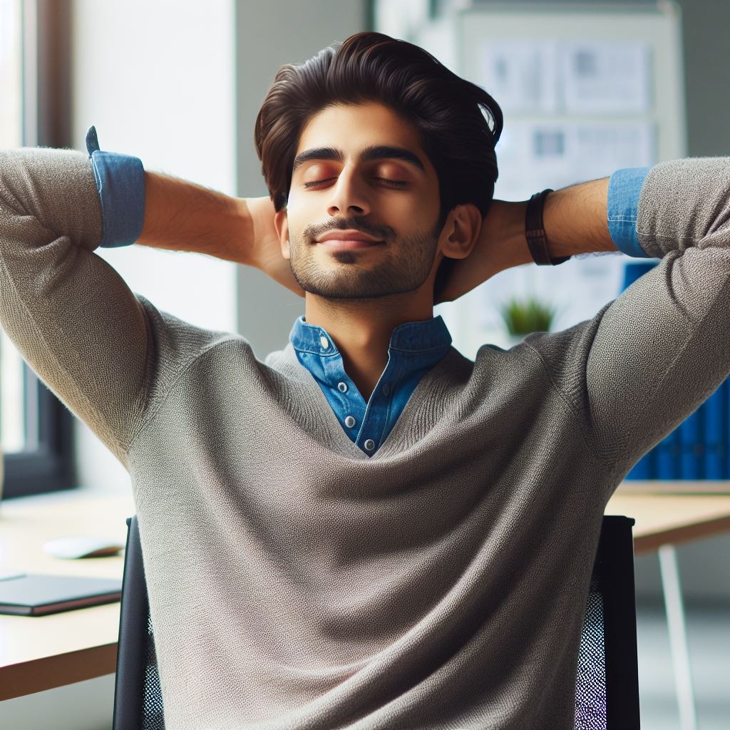 صورة تعبر عن الاسترخاء والراحة