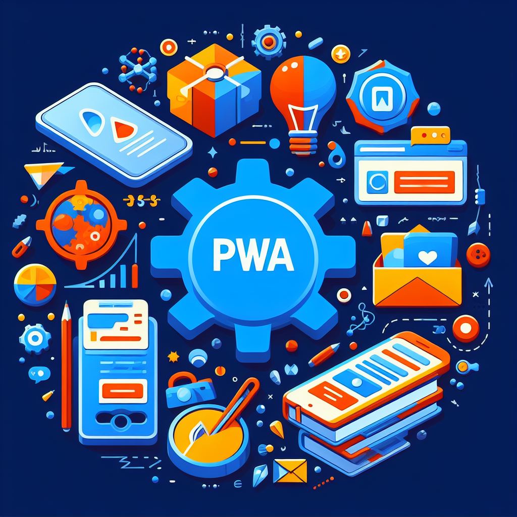 explanatory image featuring Progressive Web Apps -PWA